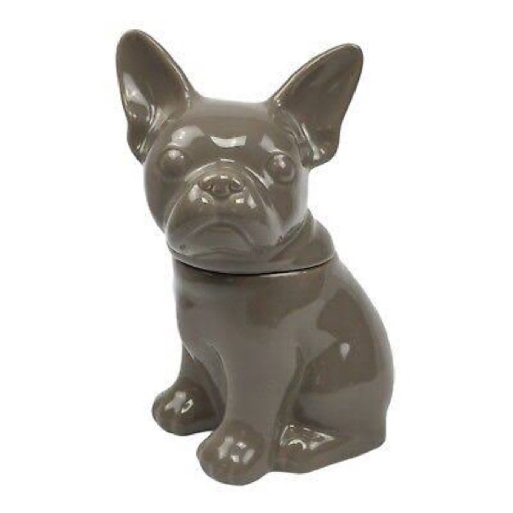 Threshold Stoneware French Bulldog Taupe Cookie Jar
